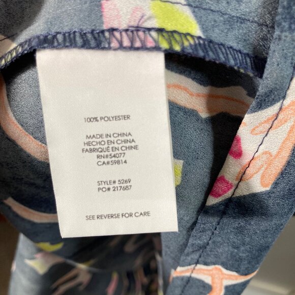 Womens Cabi Aurora Halter Maxi Dress 5269 Art To Wear Gray Pink Orange 6 Polyest - Picture 10 of 12